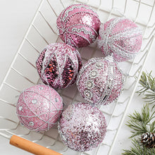 Load image into Gallery viewer, Pink Christmas Tree Decor Elegance Sparkly & Plush Creativity Foam Christmas Ball Luxury Xmas Hanging Decoration Door Hanging Ornament