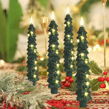 Load image into Gallery viewer, Simulation Christmas Tree Electronic Candle Artificial Flameless Remote Control Christmas Home Tabletop Centerpiece Ambient Lighting Decor