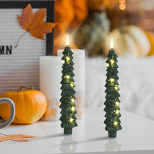 Load image into Gallery viewer, Simulation Christmas Tree Electronic Candle Artificial Flameless Remote Control Christmas Home Tabletop Centerpiece Ambient Lighting Decor