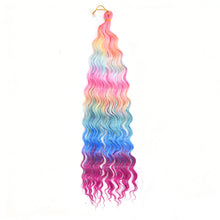 Load image into Gallery viewer, 24inch Hair Water Wave Twist Crochet Hair Synthetic Braid Hair Blonde Wave Braiding Hair Extension Long Curly Hair Crochet Hair Extensions Wig