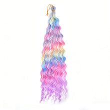 Load image into Gallery viewer, 24inch Hair Water Wave Twist Crochet Hair Synthetic Braid Hair Blonde Wave Braiding Hair Extension Long Curly Hair Crochet Hair Extensions Wig