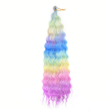 Load image into Gallery viewer, 24inch Hair Water Wave Twist Crochet Hair Synthetic Braid Hair Blonde Wave Braiding Hair Extension Long Curly Hair Crochet Hair Extensions Wig