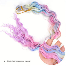 Load image into Gallery viewer, 24inch Hair Water Wave Twist Crochet Hair Synthetic Braid Hair Blonde Wave Braiding Hair Extension Long Curly Hair Crochet Hair Extensions Wig