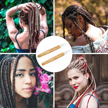 Load image into Gallery viewer, 0.5mm/0.7mm Dreadlock Crochet Hook Wood Crochet Needles Hair Dreadlocks Tool for Braid Craft Hair Crocheting Needles Set