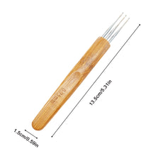 Load image into Gallery viewer, 0.5mm/0.7mm Dreadlock Crochet Hook Wood Crochet Needles Hair Dreadlocks Tool for Braid Craft Hair Crocheting Needles Set