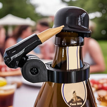 Load image into Gallery viewer, Festive Red Wine Bottle Cover Soldier Salute Beer Bottle Helmet Wine Decoration Reusable Wine Gift Access Holiday Bottle Decor