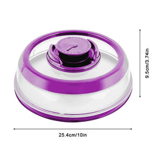 Load image into Gallery viewer, Vacuum Seal Plate Cover Reusable Lightweight Silicone Plastic Press Type Vacuum Airtight Food Lid for Food Fruits Snacks Preservation