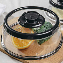 Load image into Gallery viewer, Vacuum Seal Plate Cover Reusable Lightweight Silicone Plastic Press Type Vacuum Airtight Food Lid for Food Fruits Snacks Preservation