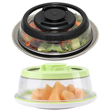 Load image into Gallery viewer, Vacuum Seal Plate Cover Reusable Lightweight Silicone Plastic Press Type Vacuum Airtight Food Lid for Food Fruits Snacks Preservation
