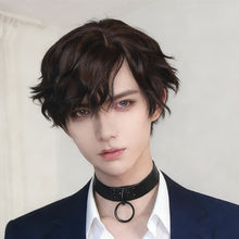 Load image into Gallery viewer, Black Short Wig Synthetic High Temperature Wig Men's Wigs for Cosplay Anime Party Daily Wig Realistic Natural Wig Cover Hair