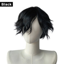 Load image into Gallery viewer, Black Short Wig Synthetic High Temperature Wig Men's Wigs for Cosplay Anime Party Daily Wig Realistic Natural Wig Cover Hair