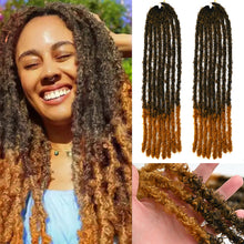Load image into Gallery viewer, 24Inch Synthetic Butterfly Crochet Hook Wig Hair Distressed Crochet Braids Messy Faux Braiding Women Hair Extensions