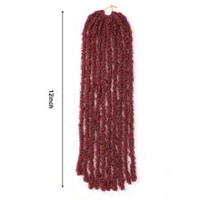 Load image into Gallery viewer, 24Inch Synthetic Butterfly Crochet Hook Wig Hair Distressed Crochet Braids Messy Faux Braiding Women Hair Extensions
