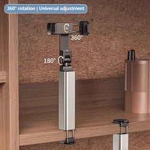 Load image into Gallery viewer, Portable Aluminum Alloy Phone Stand Foldable Rotatable & Telescopic Adjustable Clip Holder Compact Storage for Desk,Car, Outdoor Use,Travel