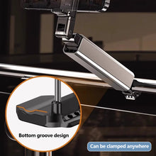 Load image into Gallery viewer, Portable Aluminum Alloy Phone Stand Foldable Rotatable & Telescopic Adjustable Clip Holder Compact Storage for Desk,Car, Outdoor Use,Travel