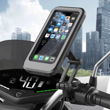 Load image into Gallery viewer, Motorcycle Waterproof All-Enclosed Touch Screen Phone Mount For Electric Bike & Bicycle GPS Navigation Shockproof Vibration Holder with Adjustable Grip
