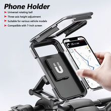 Load image into Gallery viewer, Motorcycle Waterproof All-Enclosed Touch Screen Phone Mount For Electric Bike & Bicycle GPS Navigation Shockproof Vibration Holder with Adjustable Grip