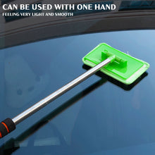 Load image into Gallery viewer, Telescopic Car Windshield Cleaning Brush with Microfiber Sleeve Aluminum Alloy Handle for Wiper & Defogging Extended Reach Tool
