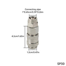 Load image into Gallery viewer, European Style 3-in-1 Self-Locking Quick Connector For Pneumatic Tools & Air Lines G1/4 G1/2 G3/8 Thread Durable Industrial & DIY Accessory