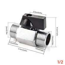 Load image into Gallery viewer, Miniature Brass Ball Valve with Internal/External Threads Chrome Plated Polished for Water Purifiers & Pneumatic Systems Flow Control Valve for Water Venting