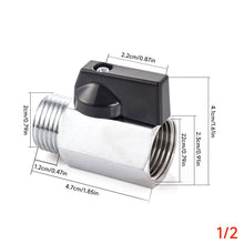 Load image into Gallery viewer, Miniature Brass Ball Valve with Internal/External Threads Chrome Plated Polished for Water Purifiers & Pneumatic Systems Flow Control Valve for Water Venting