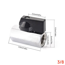 Load image into Gallery viewer, Miniature Brass Ball Valve with Internal/External Threads Chrome Plated Polished for Water Purifiers & Pneumatic Systems Flow Control Valve for Water Venting