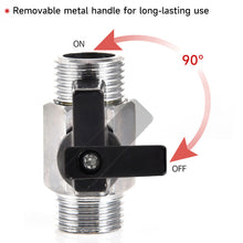 Load image into Gallery viewer, Miniature Brass Ball Valve with Internal/External Threads Chrome Plated Polished for Water Purifiers & Pneumatic Systems Flow Control Valve for Water Venting