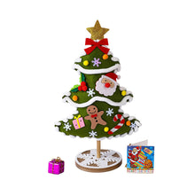 Load image into Gallery viewer, DIY Felt Christmas Tree Crafts Kits for Kids Handmade Educational Toy Christmas Decoration Craft Material Package Cute Mini Simulated Cartoon Tree Holiday Gift