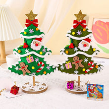 Load image into Gallery viewer, DIY Felt Christmas Tree Crafts Kits for Kids Handmade Educational Toy Christmas Decoration Craft Material Package Cute Mini Simulated Cartoon Tree Holiday Gift