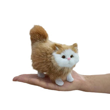 Load image into Gallery viewer, Cute Simulation Cat with Sound Plush Toys Soft Stuffed Kitten Model Fake Cat Realist Animals for Kids Girls Birthday Valentine's Day Gift