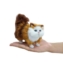 Load image into Gallery viewer, Cute Simulation Cat with Sound Plush Toys Soft Stuffed Kitten Model Fake Cat Realist Animals for Kids Girls Birthday Valentine's Day Gift