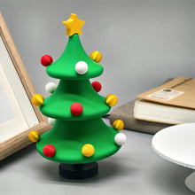 Load image into Gallery viewer, 3D Printed Rotating Christmas Tree Dancing Colorful Spinning Tree Fun Stress Relief Toy Holiday Home Desk Decor Figurine Christmas Gift Idea
