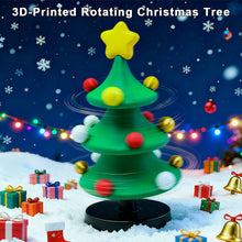 Load image into Gallery viewer, 3D Printed Rotating Christmas Tree Dancing Colorful Spinning Tree Fun Stress Relief Toy Holiday Home Desk Decor Figurine Christmas Gift Idea