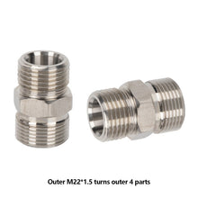 Load image into Gallery viewer, Stainless M22 1/4" Quick Connector & Plug With Male Female Fitting Thread High Pressure Washer Accessories