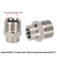 Load image into Gallery viewer, Stainless M22 1/4" Quick Connector & Plug With Male Female Fitting Thread High Pressure Washer Accessories