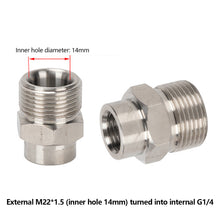 Load image into Gallery viewer, Stainless M22 1/4" Quick Connector & Plug With Male Female Fitting Thread High Pressure Washer Accessories