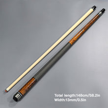 Load image into Gallery viewer, 1PC 148CM/13MM 1/2 Joint Maple Wood Pool Cue Professional Black 8-Ball 9-Ball Cue Billiard Equipment