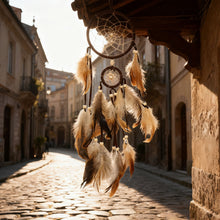 Load image into Gallery viewer, 1Pc Indian Dream Catcher with Brown Feathers Wall Hanging Dream Catcher Bedroom Accessories Wind Chime Dream Catcher