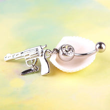Load image into Gallery viewer, New Retro Jewelry Gun Pistol Stlyle Rhinestone Barbells Navel Belly Button Ring