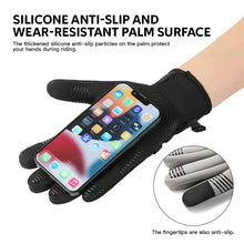 Load image into Gallery viewer, 1Pair Knob-style Windproof Cold-proof Cycling Gloves Anti-slip Touchscreen Fleece-lined Gloves Autumn Winter Outdoor Sports Thermal Equipment