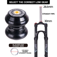Load image into Gallery viewer, Mountain Bike Headset Sealed Dual Bearing Headset for Tapered and Straight Forks Bicycle Replacement Parts