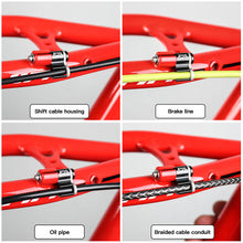 Load image into Gallery viewer, 5PCS Bike Aluminum Alloy Oil Pipe Cable Conversion Fixed Seat Waterproof Dustproof Wire Core Guide Seat Bicycle Cable Routing Accessories