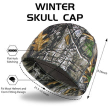 Load image into Gallery viewer, Autumn Winter Thickened Fleece Cold Hat Dry Leaf Grass Pattern Windproof Coldproof Concealment Hat For Outdoor Cycling Hiking Trekking