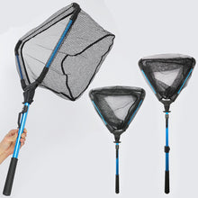 Load image into Gallery viewer, Foldable Lure Landing Net Length Adjustable Quick Release Triangle Aluminum Alloy Fish Scoop Net Fishing Supplies