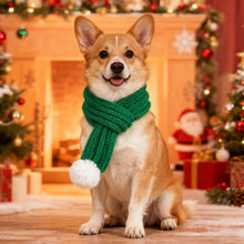 Load image into Gallery viewer, Winter Warm Knitted Pet Scarf Christmas Dog Scarf Collar New Year Pet Scarf for Small Medium Dog Teddy Chihuahua Dog Accessories