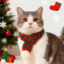Load image into Gallery viewer, Winter Warm Knitted Pet Scarf Christmas Dog Scarf Collar New Year Pet Scarf for Small Medium Dog Teddy Chihuahua Dog Accessories