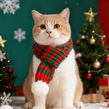 Load image into Gallery viewer, Winter Warm Knitted Pet Scarf Christmas Dog Scarf Collar New Year Pet Scarf for Small Medium Dog Teddy Chihuahua Dog Accessories