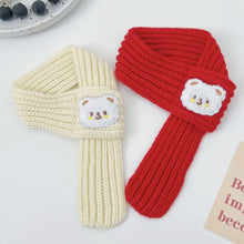 Load image into Gallery viewer, Pet Christmas Scarf Cat Dog New Year Red Bear Warm Scarf Pet Winter Knitted Scarf Cat Collar Puppy Accessories Bow Ties for Dogs