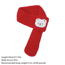 Load image into Gallery viewer, Pet Christmas Scarf Cat Dog New Year Red Bear Warm Scarf Pet Winter Knitted Scarf Cat Collar Puppy Accessories Bow Ties for Dogs