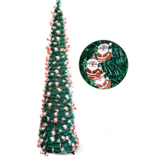 Load image into Gallery viewer, Retractable Christmas Tree Green Leaves 1.5m Folding Christmas Tree Spiral Tree Christmas Decoration Ornament